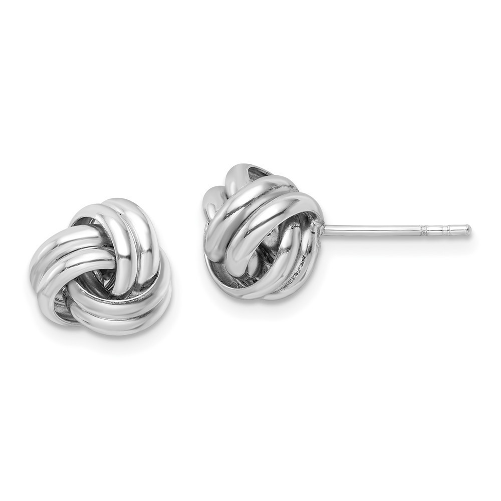 925 Sterling Silver Rhodium-Plated Post Celtic Love Knot Earrings 82$